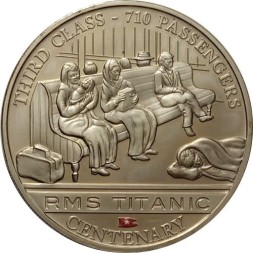 Острова Кука 1 доллар 2012 год - 100 лет Титанику. 710 пассажиров третьего класса