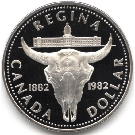 Канада 1 доллар 1982 год - 100 лет городу Реджайна (Proof)