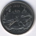 Канада 25 центов 1999 год - Март