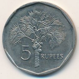 Сейшелы 5 рупий 1997 год