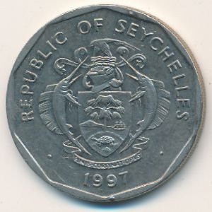 Сейшелы 5 рупий 1997 год