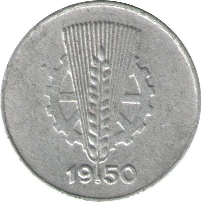 ГДР 1 пфенниг 1950 год (E)