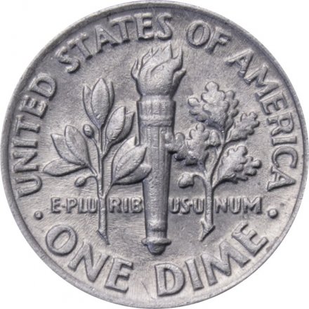 США 1 дайм (10 центов) 1990 год - Франклин Рузвельт (P)