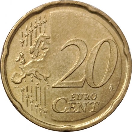 Германия 20 евроцентов 2020 год (A)