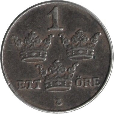 Швеция 1 эре 1950 год - Король Густав V (железо)