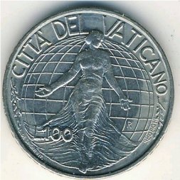 Ватикан 100 лир 1998 год