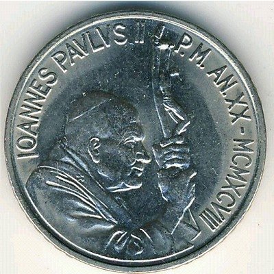 Ватикан 100 лир 1998 год