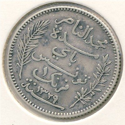 Тунис 1 франк 1911 год