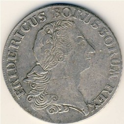 Монета Пруссия 1/3 талера 1773 год