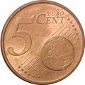 Германия 5 евроцентов 2008 год (F)