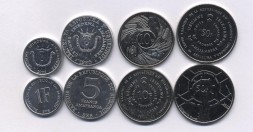 Набор из 4 монет Бурунди 1980 - 2011 год - Регулярный выпуск