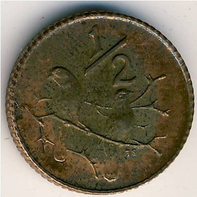 ЮАР 1/2 цента 1975 год