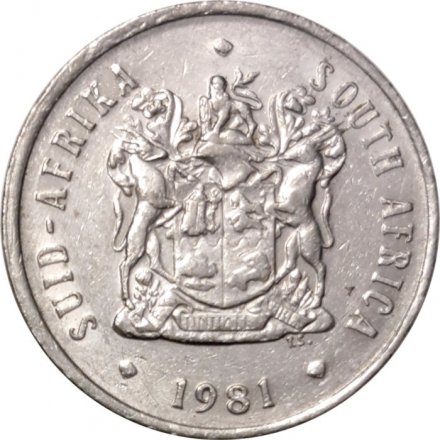 ЮАР 20 центов 1981 год