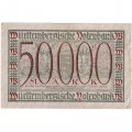 Германия (Вюртемберг) 50000 марок 1923 год - Notenbank (Штутгарт) - VF