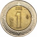 Мексика 1 песо 2019 год