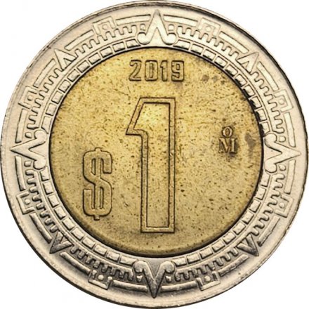 Мексика 1 песо 2019 год
