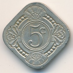 Монета Кюрасао 5 центов 1943 год