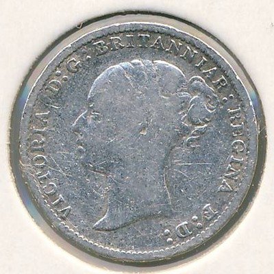 Великобритания 3 пенса 1887 год
