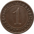 Веймарская республика 1 рейхспфенниг 1925 год (E)