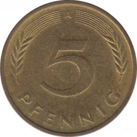 ФРГ 5 пфеннигов 1991 год (A)