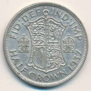 Великобритания 1/2 кроны 1937 год