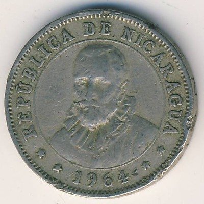 Никарагуа 10 сентаво 1964 год