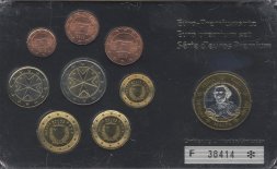 Евро серия Мальты 2008 года (8 монет + 1 жетон-биметалл)