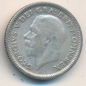 Великобритания 6 пенсов 1927 год