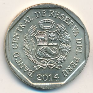 Перу 1 новый соль 2014 год - Храм Луны