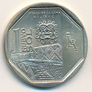 Перу 1 новый соль 2014 год - Храм Луны