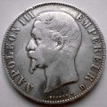 Франция 5 франков 1856 год - Наполеон III (D)