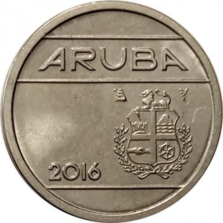 Аруба 25 центов 2016 год