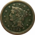 США 1 цент 1852 год - Liberty Head Cent