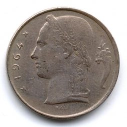 Бельгия 5 франков 1964 год BELGIE