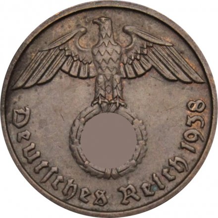 Третий Рейх 2 рейхспфеннига 1938 год (D)