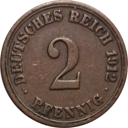 Германия 2 пфеннига 1912 год (A)