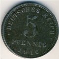 Германия 5 пфеннигов 1916 год