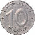 ГДР 10 пфеннигов 1952 год (E)