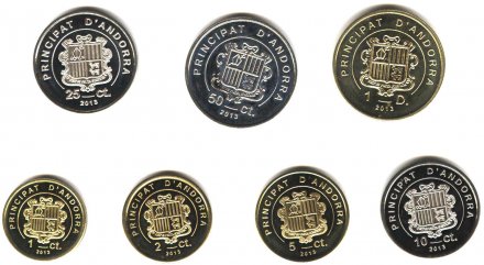 Набор из 7 монет Андорра 2013 год