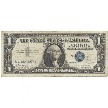 США 1 доллар 1957 год - Серия B - F