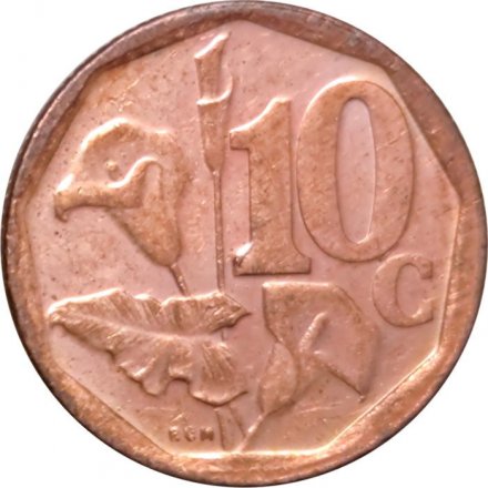 ЮАР 10 центов 2021 год