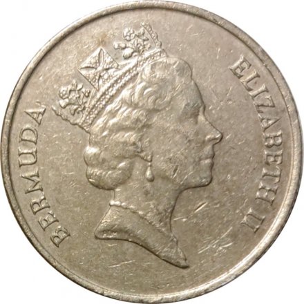 Бермудские острова 1 доллар 1996 год - Парусник