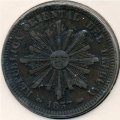 Уругвай 40 сентесимо 1857 год