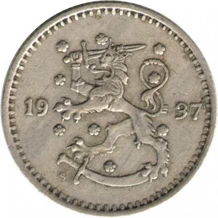 Финляндия 1 марка 1937 год