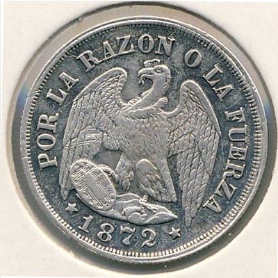 Чили 1 десимо 1872 год