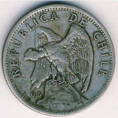 Чили 1 песо 1924 год