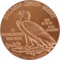 Монетовидный жетон США унция меди 999 - Индеец. Орел