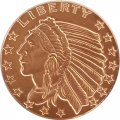 Монетовидный жетон США унция меди 999 - Индеец. Орел
