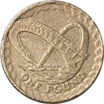 Великобритания 1 фунт 2007 год - Мост Миллениум (Мост Тысячелетия) (никель-латунь)