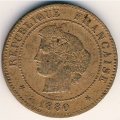 Франция 5 сантимов 1880 год
